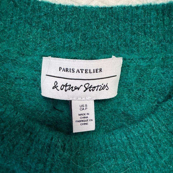 & Other Stories Green Knit Top In Size Small - Picture 6 of 10